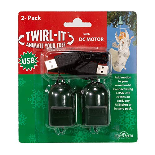 Kurt S. Adler USB 2 Pack Twirl-Its with DC Motor