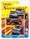  Matchbox Superfast 1968 Dodge D200 (negro/naranja) escala 1:64