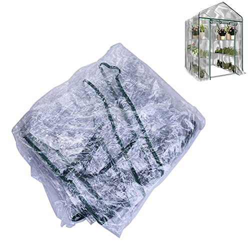 Cubierta de plástico para invernadero – Cubierta para invernadero | Cubierta para invernadero de tomate | Película de repuesto impermeable de PVC transparente | 143 x 73 x 195 cm