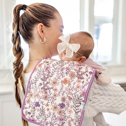 Image of Copper Pearl Premium Baby Burp Cloths - 3-Pack Large Cotton Burp Cloths, Extra Soft Spit Up Rags with 3 Absorbent Layers, Perfect for Baby Boy and Baby Girl Gifts