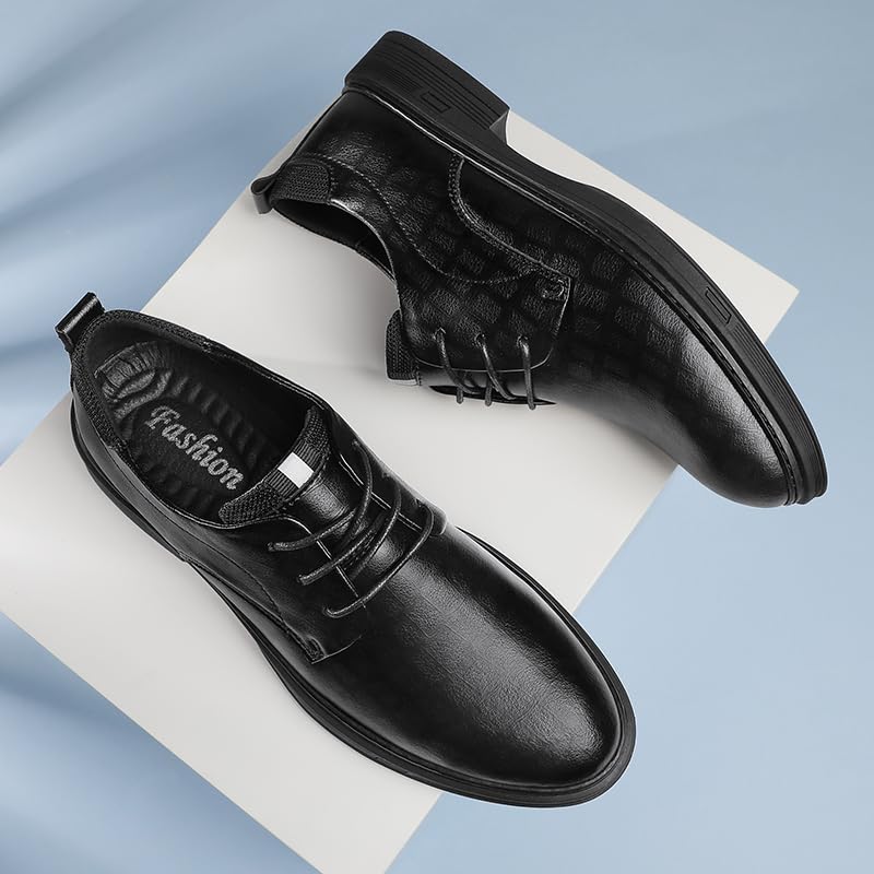 MWX Men's Dress Shoes Formal Business Oxford for Men Classic Lace Up Wingtip Casual Shoes4