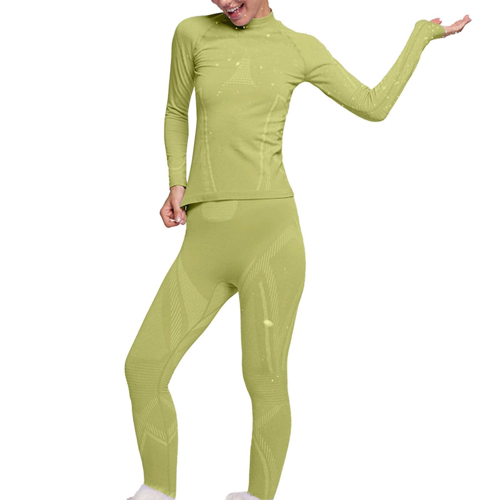 Biancheria intima termica da donna, biancheria intima da snowboard ad asciugatura rapida, set invernale caldo per esterni, slim fit, leggero, top e pantaloni di base, set funzionale per il