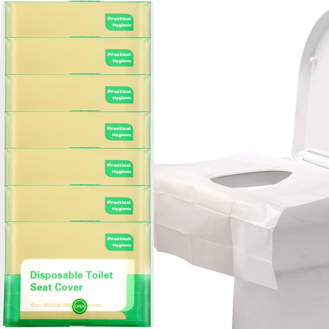 Copriwater Usa e Getta Biodegradabili Viaggio Coprisedile Carta per Adulti Bambini WC Hotel Bagni Pubblici