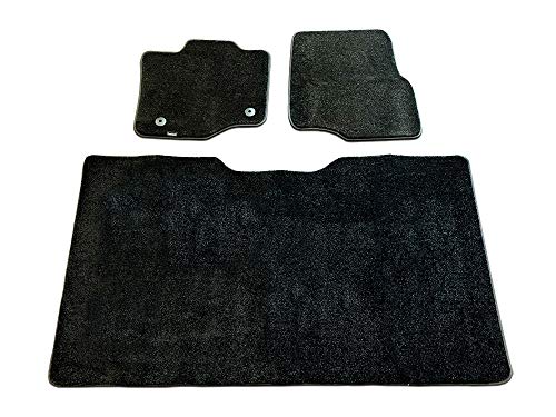 CarsCover Custom Fit 2015-2019 Ford F150 F250 F350 SuperCrew Cab Front and Rear Row Carpet Car Truck Floor Mats Heavy Cushion Ultramax Asphalt Black
