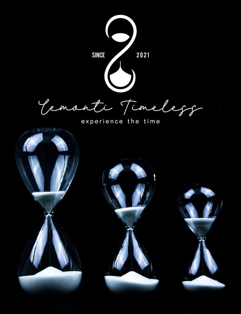 Reloj de arena de cristal | 45 minutos en negro | también en 10/15/30/45/60 min | como decoración para la oficina, la cocina y la hora para los niños…