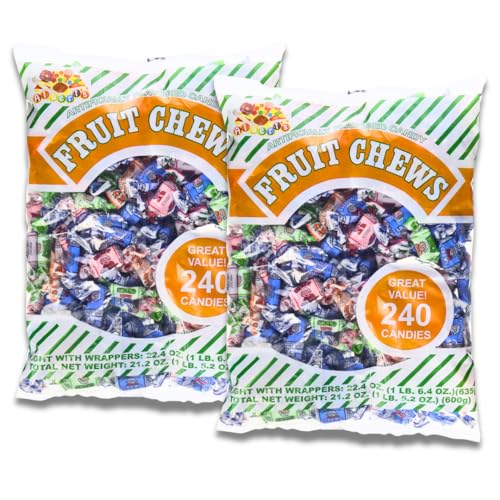 Caramelos Assorted Fruit Chews 240 piezas en 2 paquetes miniatura 1