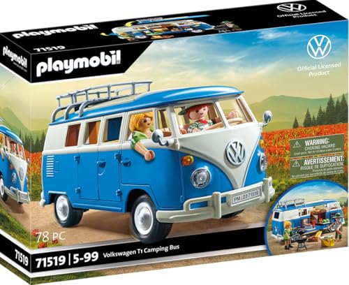 PLAYMOBIL Volkswagen 71409 T1 Camping Bus Edeka Edition 2, para niños a Partir de 5 años