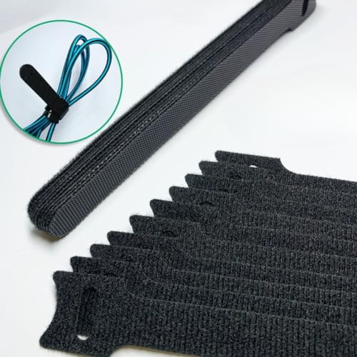 50 Abraçadeira Organizador de Cabos e Fios Presilha Com Crepe 15cm Fixador Reutilizável Serve em Pla