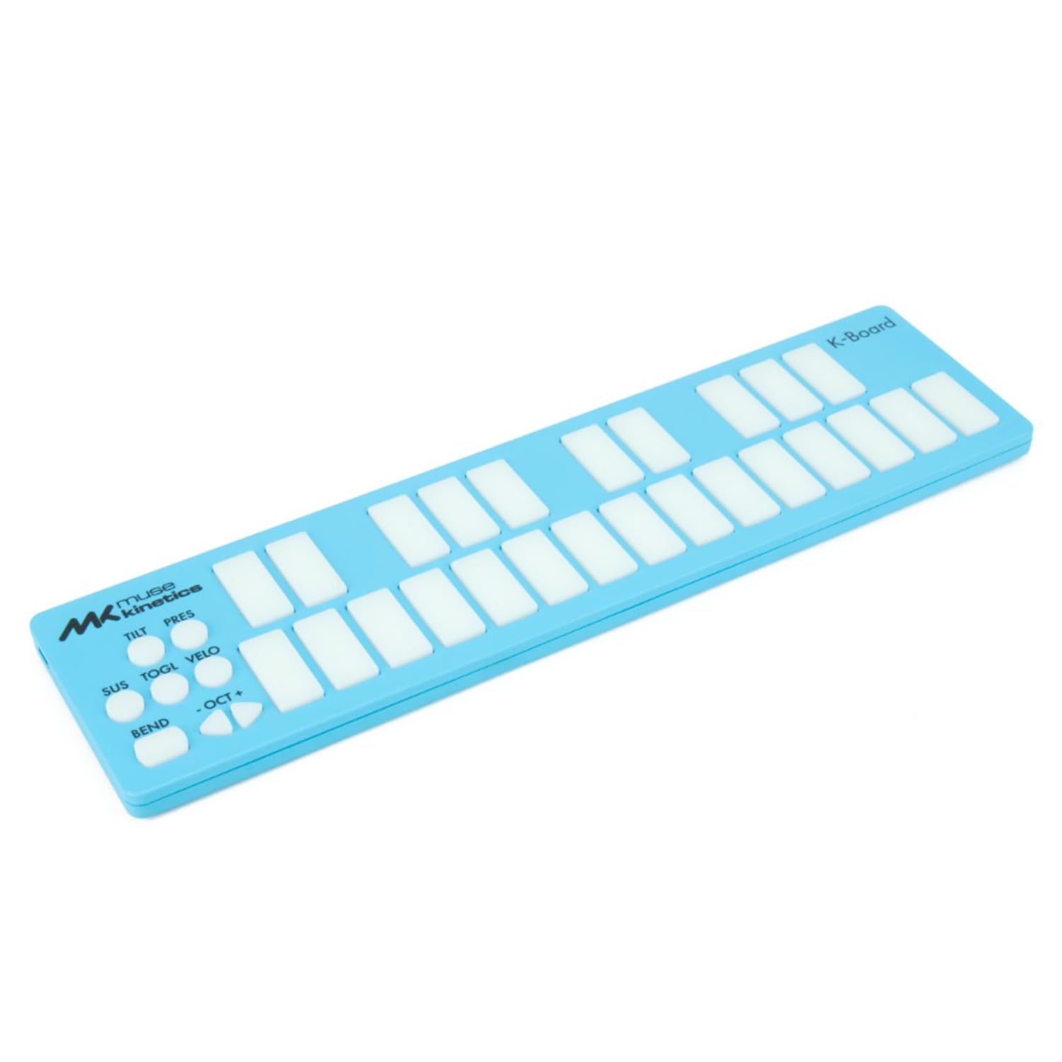 Muse Kinetics K-Board Aqua MIDI-Controller Blau mit keepdrum Mikrofasertuch