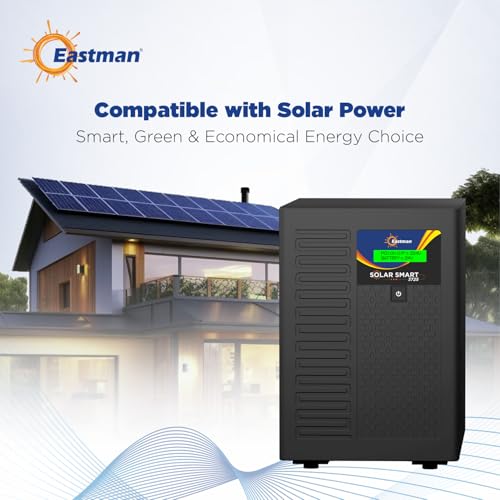 Image of Eastman Smart 3725 Pure Sinewave Solar Inverter 2500VA /24V | Reliable Power Backup for Home,Office & Shops | Intelligent, Hybrid & Solar | Warranty 36 Months on Product,10 Years Transformer