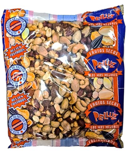Frutos Secos Tostados sin Sal 1Kg - Mix Tostado sin Sal - Coctel Tostado sin Sal - Cocktail Tostado sin Sal - Revuelto Tostado sin Sal - Pelluz