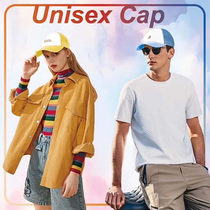 ZH 12 Pcs Sublimation Trucker Hats Blank Mesh Baseball Cap Polyester Bulk Mesh Trucker Hat for Men and Women - Image 5