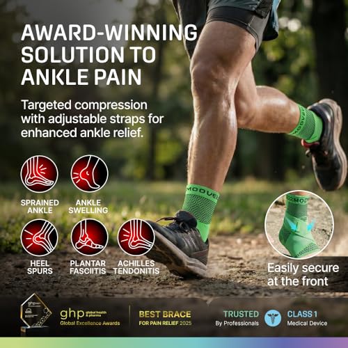 Image of Modvel Foot & Ankle Brace Socks with Adjustable Support Strap - Compression Sleeve for Sprained Ankle, Plantar Fasciitis Relief Tendonitis & Arthritis, Stabilizing Foot & Ankle Support for Women & Men