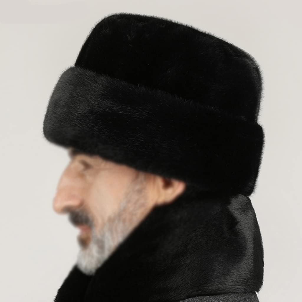 Sombrero de Invierno trampero para Hombres, Caja de Regalo con Bufanda, Soldado Impermeable Sombrero Unisex cálido Ruso Faux Piel Sombrero Gorra, Regalo para Anciano