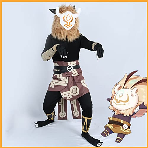 原神 周辺 ヒルチャール コスプレ衣装 仮面 全身セット コミック展 人気 ゲーム周辺 ファッショ ナブルなかわいい 変装 仮装 学園祭 舞台衣装 パーティー ハロウィン クリスマス 人気 アニメ cosplay イベント 文化祭 男女兼用 (仮面,Free Size)