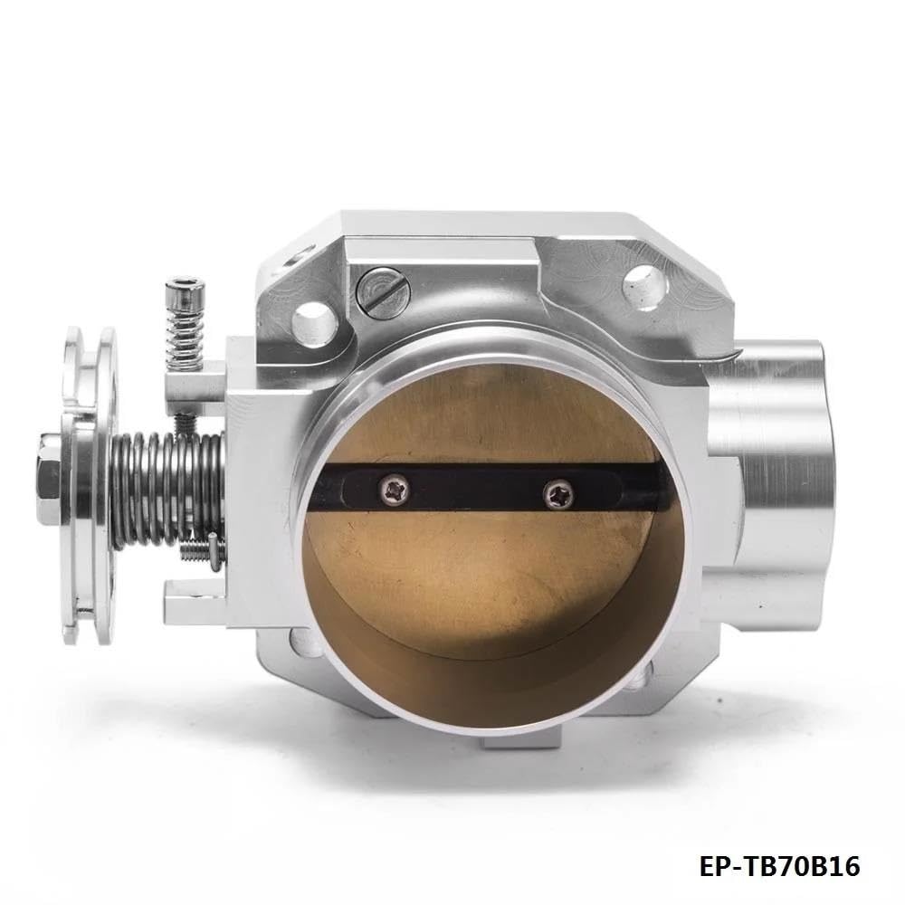 Sensor posición Acelerador Colector De Admisión Plateado Aluminio Cuerpo del Acelerador 70mm para Civic B16 B18 D16 F22 B20 D/B/H/F EG EK H22 EP-TB70B16 Cuerpo de Acelerador