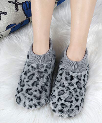 Image of DICUIRD Women's Non-Slip Gripper Slipper Socks Boot House Slippers