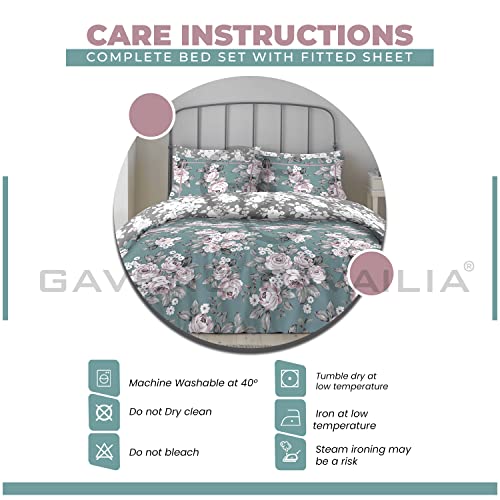 GC GAVENO CAVAILIA King Size Duvet Cover Sets With Fitted Sheet - Polycotton Complete Bedding Set including Pillow Cases - Image 4