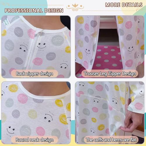 Image of Unisex Anti-Strip Jumpsuit with Back and Leg Zipper,Suitable for Incontinence Care,Seniors,Alzheimer's,Dementia