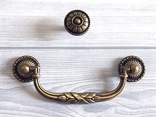 Poignée de meuble en laiton massif doré antique JCAKES pour projets haut de gamme