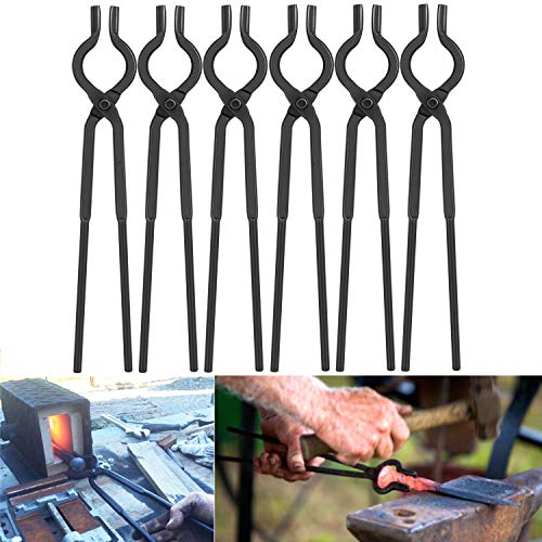 Sunluway 6pcs Blacksmith V-Bolt Tongs Set 3/8