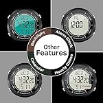 Swimming and Diving Wristwatch 10 ATM Waterproof Sports Watchwith Multiple Functions of Alarm Clock, Stopwatch, Countdown, Dual Time, 12 and 24 Hour Format Switchable, Silicone Band - Image 5