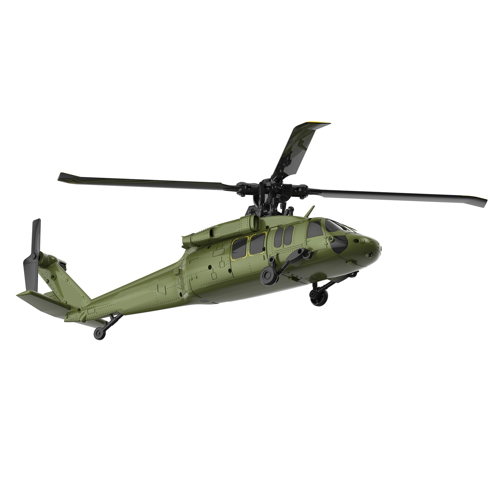 Dilwe RC Helicopter, 6 Channel Rushless Remote Control Helicopter with Altitude Hold Optical Flow Inverted Flight 2 Batteries for Adults Kids (Green)