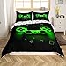 Gamer Bettwäsche Sets für Jungen 135x200,Gaming Bettbezug Kinder Teens Männer Videospiel Zimmer Dekor Reversible Gaming Tröster Abdeckung Grün Retro Game Controller Bettbezug Weicher Luxus 2 Stücke