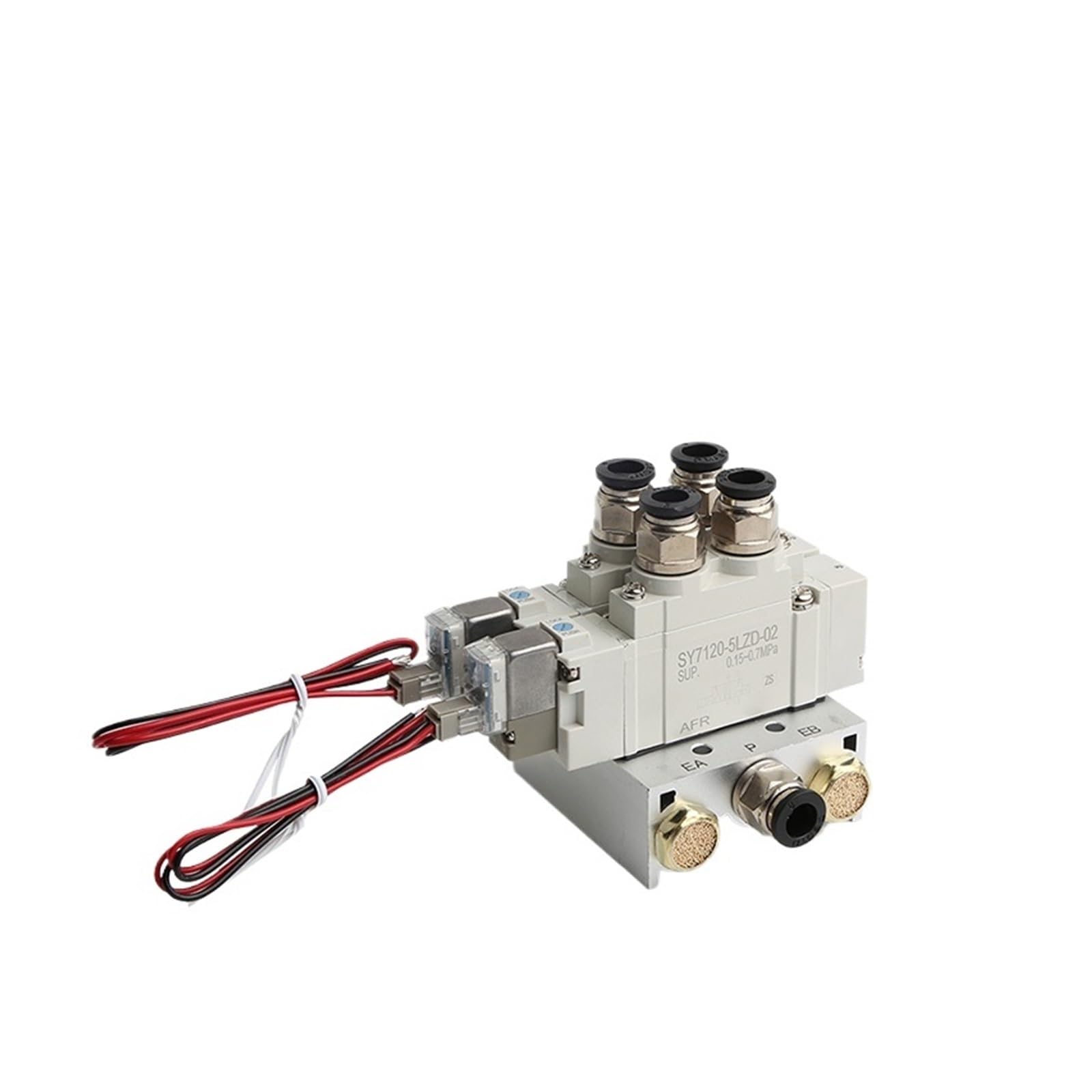 Commande de vérin SY3120 fiable avec collecteur 3 stations M5 4mm