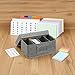 Nurnesy Foldable Index Card Holder with Dividers, PP Index Card Storage Box, Collapsible Box for Cards