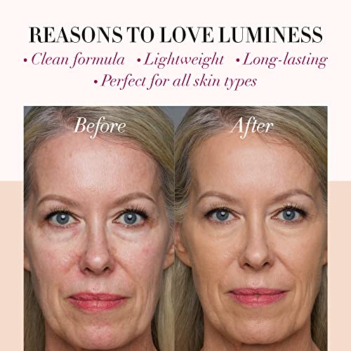 Luminess Silk Airbrush Spray Foundation Makeup Starter Kit - Full Coverage Foundation, Primer & Dual-Sided Buffing Brush - Buildable Coverage, Anti-Aging Formula Hydrates & Moisturizes (Shade - Fair) #TOP4