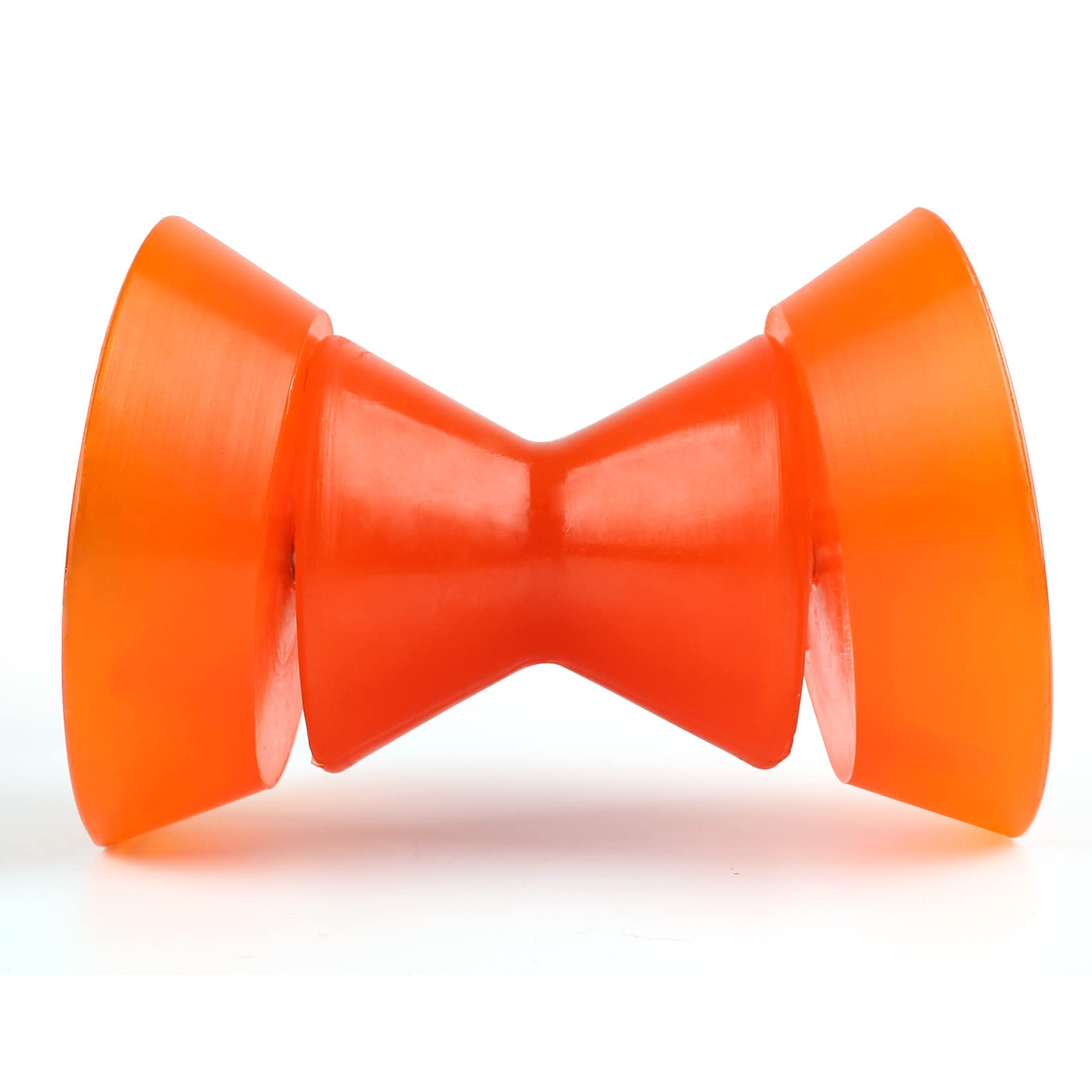 VEITHI 3in Boat Trailer Bow Roller, 3-Piece Polyurethane Super Bow Roller with 1/2" Shaft, Bow Roller Assembly with End Bells, for Stopping Boat Trailer- Orange