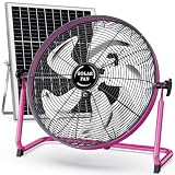 OSORD 20' Large Solar Fan for Outside, Ultra-Quiet Solar Powered Fans for Home, 40000mAh Outdoor Waterproof Portable Ventiladores Recargables for Patios Shed Camping Livestock Gazebo Greenhouse