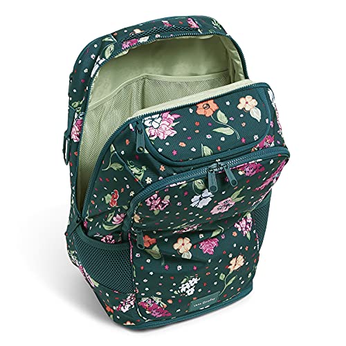 Vera Bradley Women's Recycled Lighten Up Reactive Journey Backpack, Hope Blooms Teal, One Size #TOP2