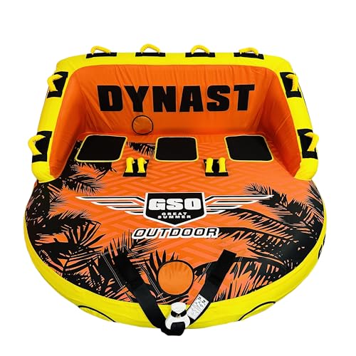 GSO Dynast 3 Person Inflatable Towable Tube for Boating