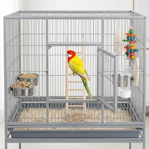 2 Pack Bird Ladder, Wooden Bird Cage Ladder Birds Cage Accessories for Parakeets, Parrots, Cockatoo & Lovebirds (6 Step & 8 Step) - Thumbnail 5