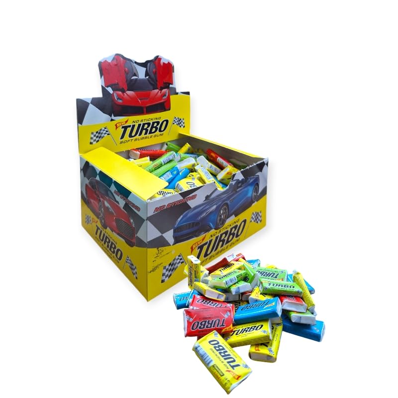 Chewing Gum Turbo Original Soft Bubble Gum Retro Gift Imported Birthday Sweets,100pcs