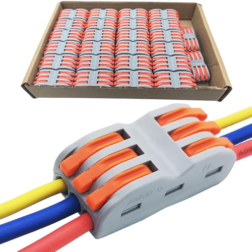 Bornes de fils rapides réutilisables CESFONJER pour couplage électrique sûr 28-12 AWG