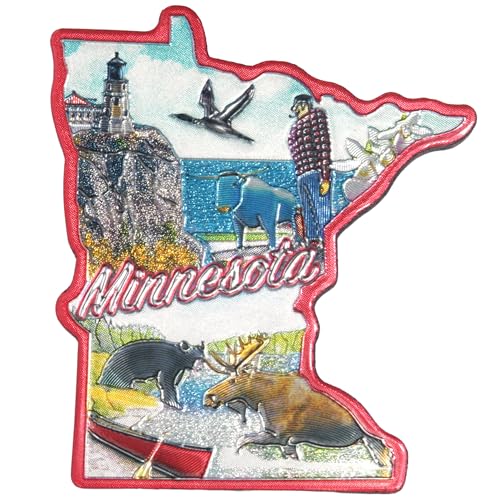 Imán decorativo de Minnesota, 2 pulgadas miniatura 1