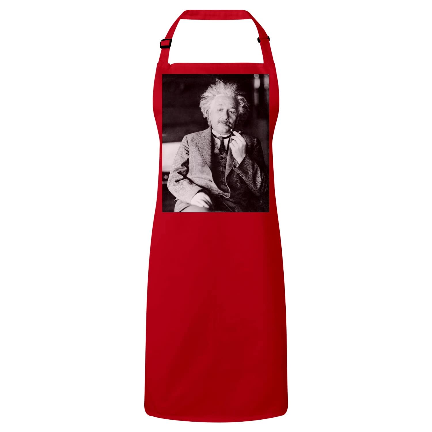 Tablier cuisine premium rouge Albert Einstein photo star scientifique original