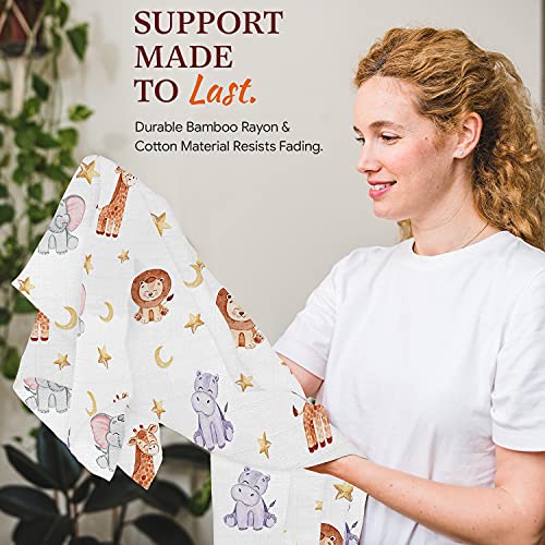 San Francisco Baby Animal Swaddle Blankets, 3-Pack – Soft, Bamboo Rayon And Cotton Baby Blankets For Boys And Girls Promote Sound Sleep – 47X47 In. Receiving Blanket/Multipurpose Baby Essentials #TOP5
