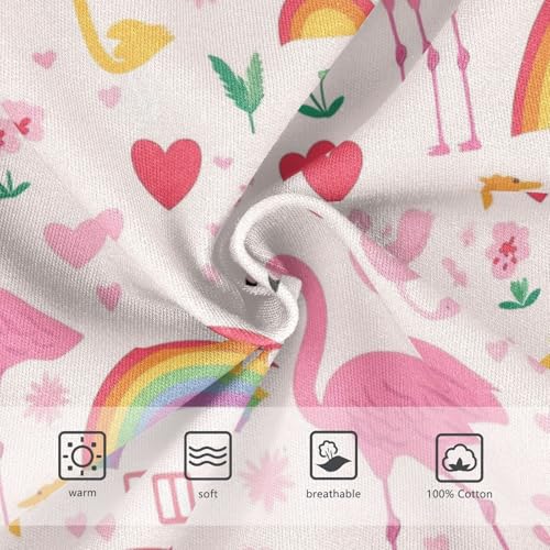 Wusikd Pink Flamingos Boys' Underwear Cotton Rainbows Watermelon Hearts Boys Briefs Soft Toddler Underwear 2T3
