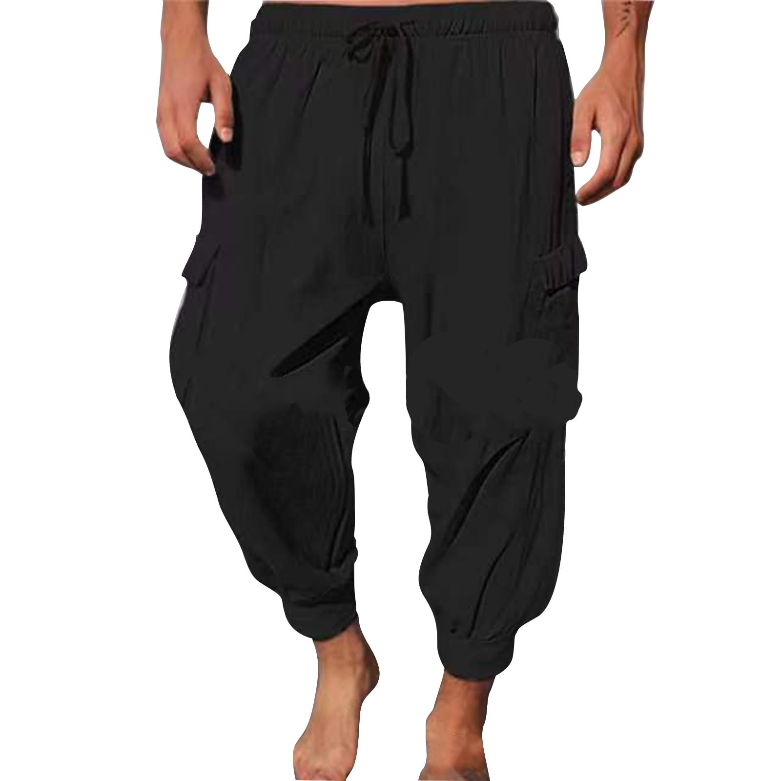 AQAYL Cargo Work Pants for Men Dress Casual Pants Elastic Waist Baggy Jogger Pants Outdoor Hiking Pants Athletic