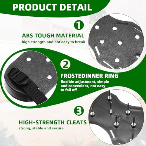 Image of HASTHIP Lawn Aerator Spiked Shoes, Dual-Strap Sandals, 1 Pair