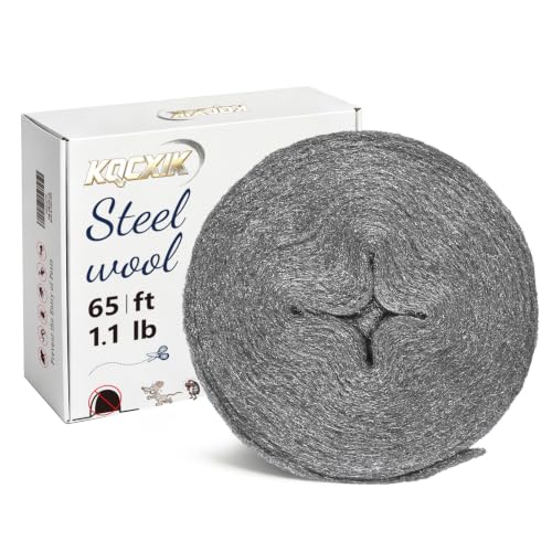 Image of Steel Wool Mice Control, 65FT(1.1LB)#0 Steel Wool, Keep Mouse Away from Holes, Barrier and Gap Filler for Home, Wall, Garden, Kitchen, Pipeline in Garage, Medium