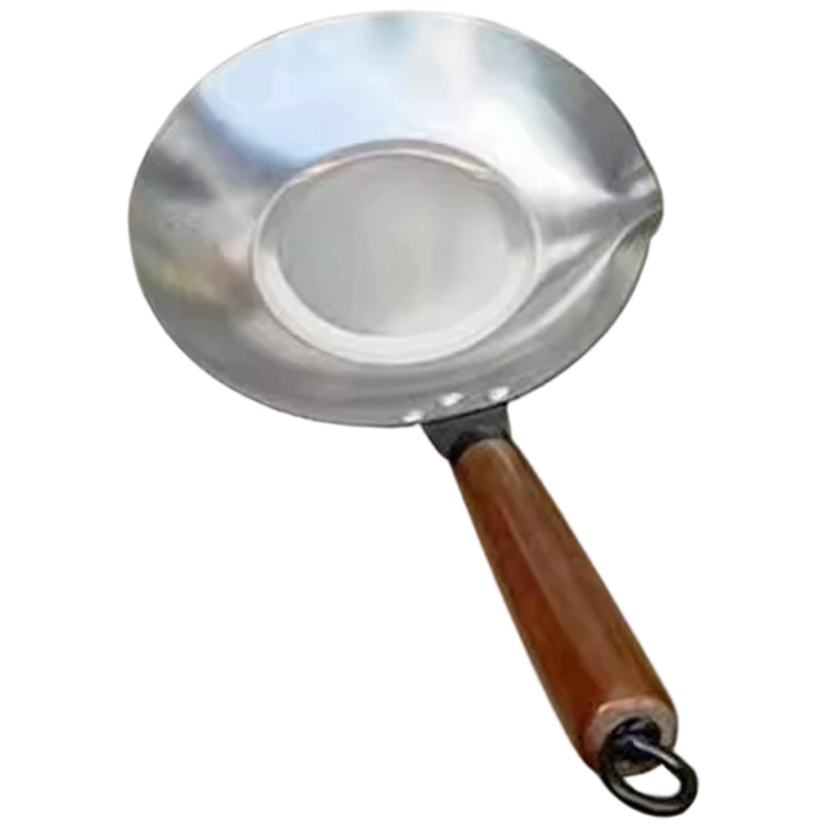 Pot de fusion en acier inoxydable avec manche en bois pour chocolat
