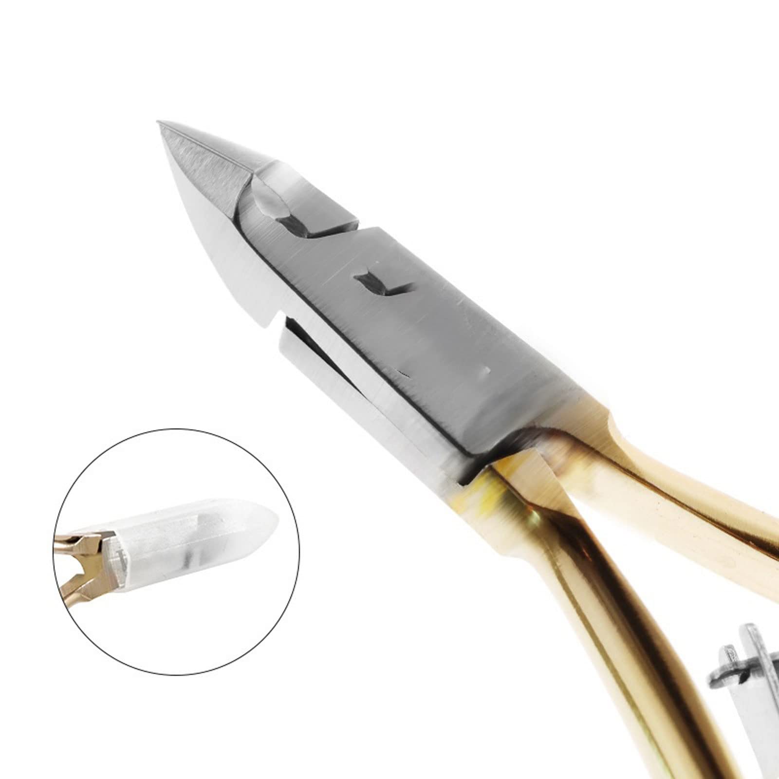 XIANGFAZJD Cortauñas Tijeras for cutículas de uñas, Herramientas de manicura y pedicura de Acero Inoxidable, Tijeras for Piel Muerta Dorada/Plateada, Herramienta cortaúñas, Herramientas de manicura