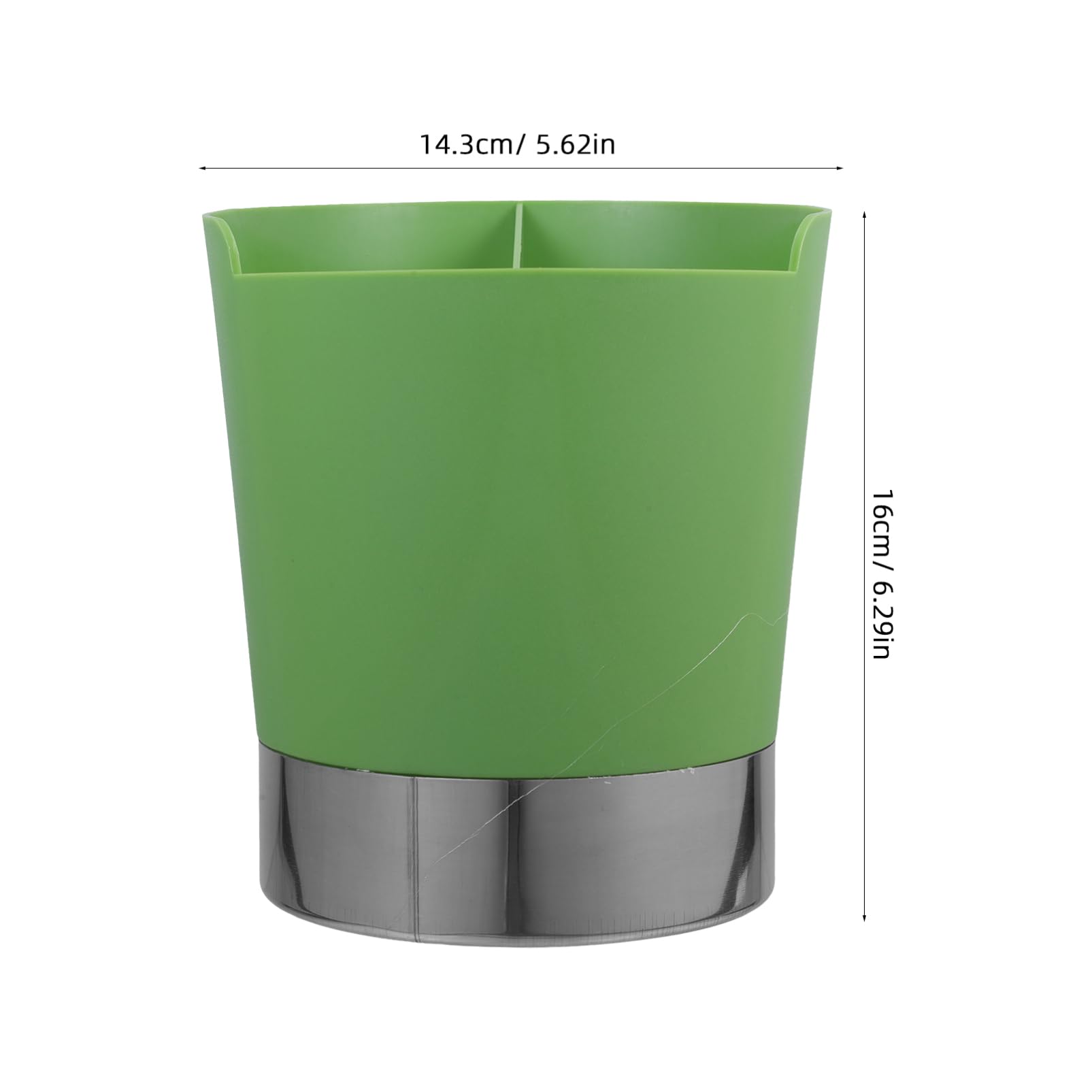 Cabilock Multi-compartment Utensil Holder Versatile Straw Dispenser Three Sections for Kitchen Counter Organization for Stirrers Spoons and Reusable Straws Easy to Clean Design