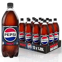Pepsi Max Zero Sugar Cola Soft Drink, 12 x 1.25L