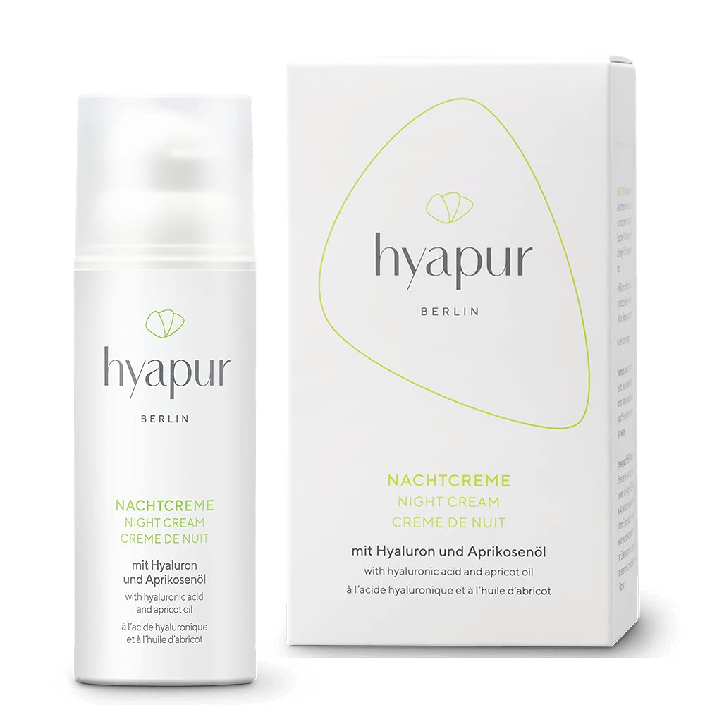 hyapur® - GREEN Nachtcreme 50ml - Die reichhaltige Feuchtigkeitscrme - zur Anti-Aging-Pflege mit Bio- Vegan- Natur- Kosmetik aus Berlin